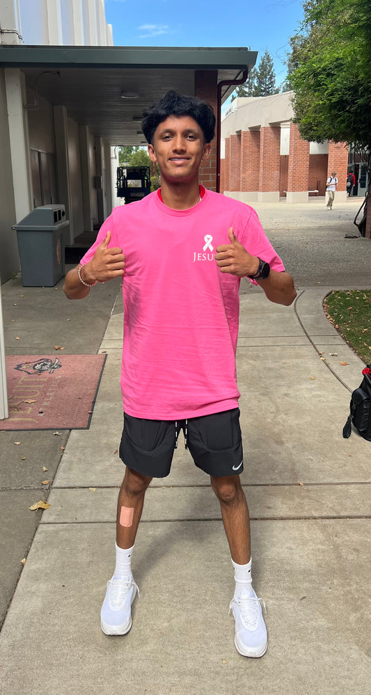 Pink 'Men for Others' t-shirt